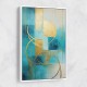 Teal & Gold Circles 1 Abstract Wall Art