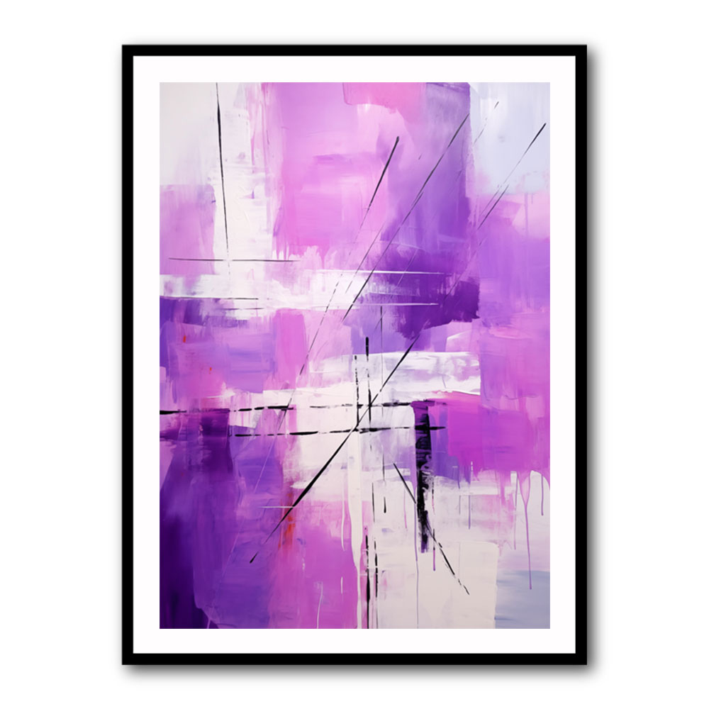 Purple Strokes Abstract 4