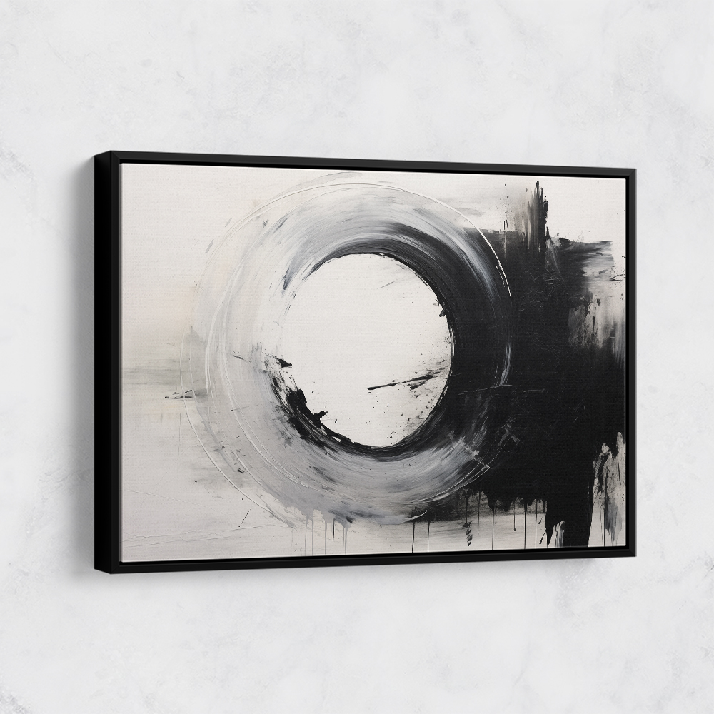 Black Circle Abstract Wall Art