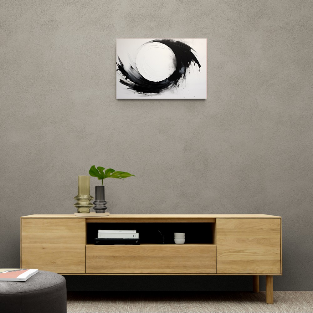 Black Circle 4 Abstract Wall Art