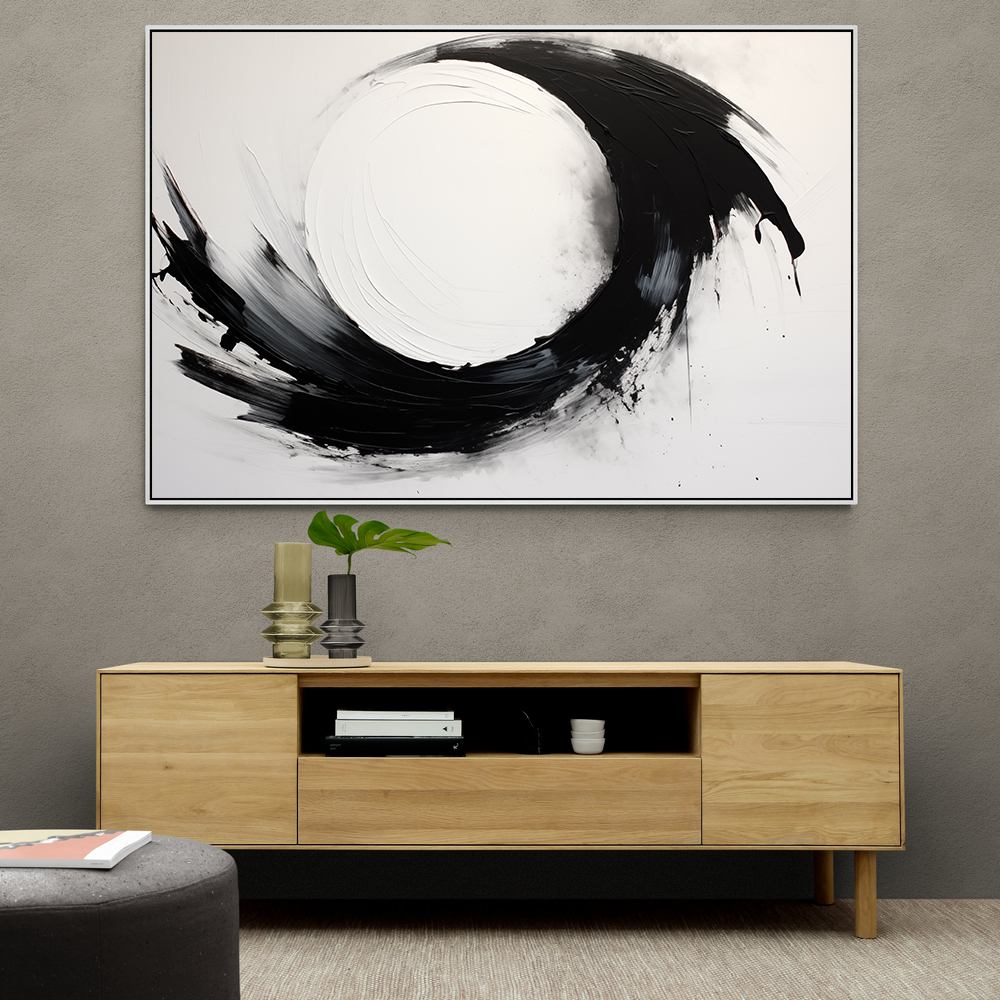 Black Circle 4 Abstract Wall Art