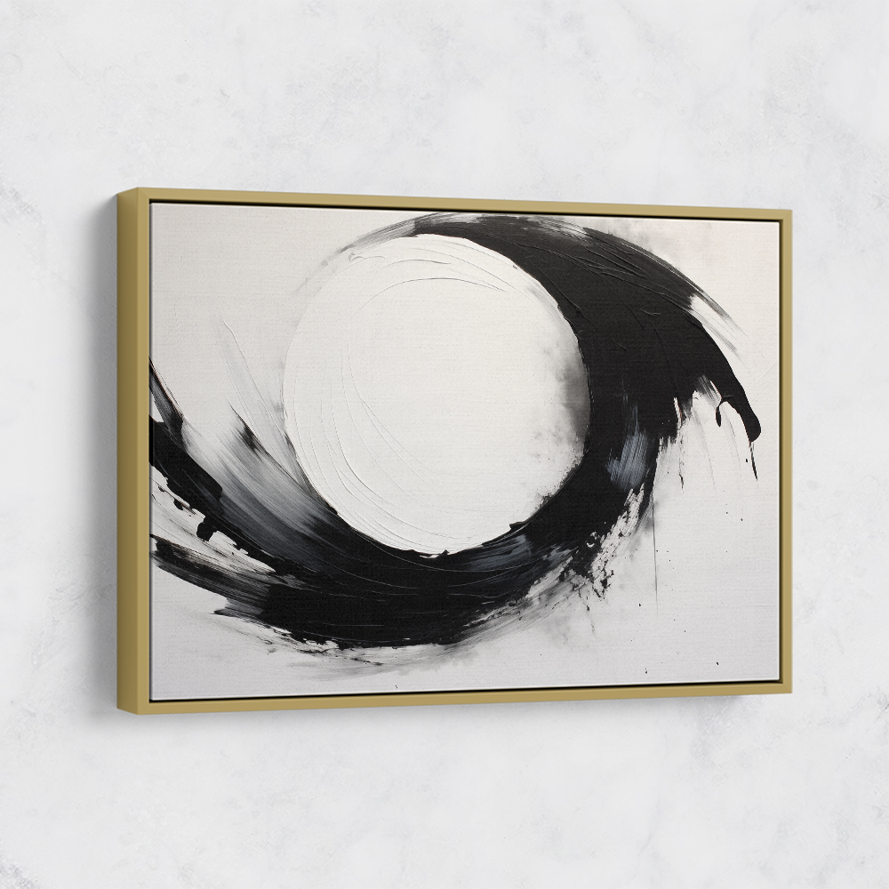 Black Circle 4 Abstract Wall Art