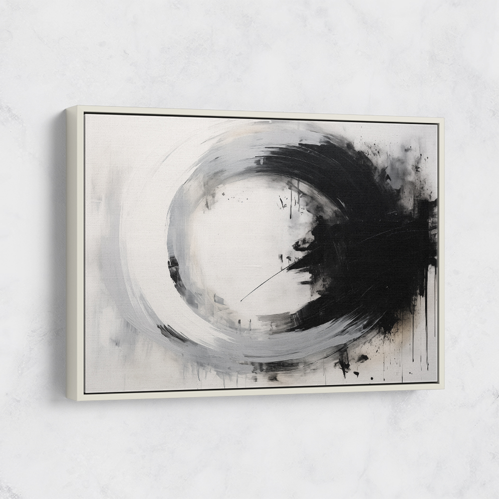 Black Circle 7 Abstract Wall Art