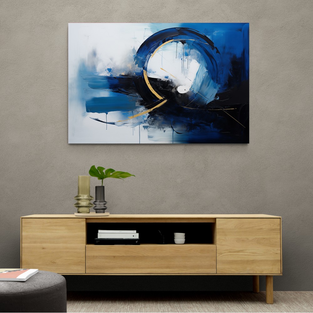 Blue Circle 10 Abstract Wall Art