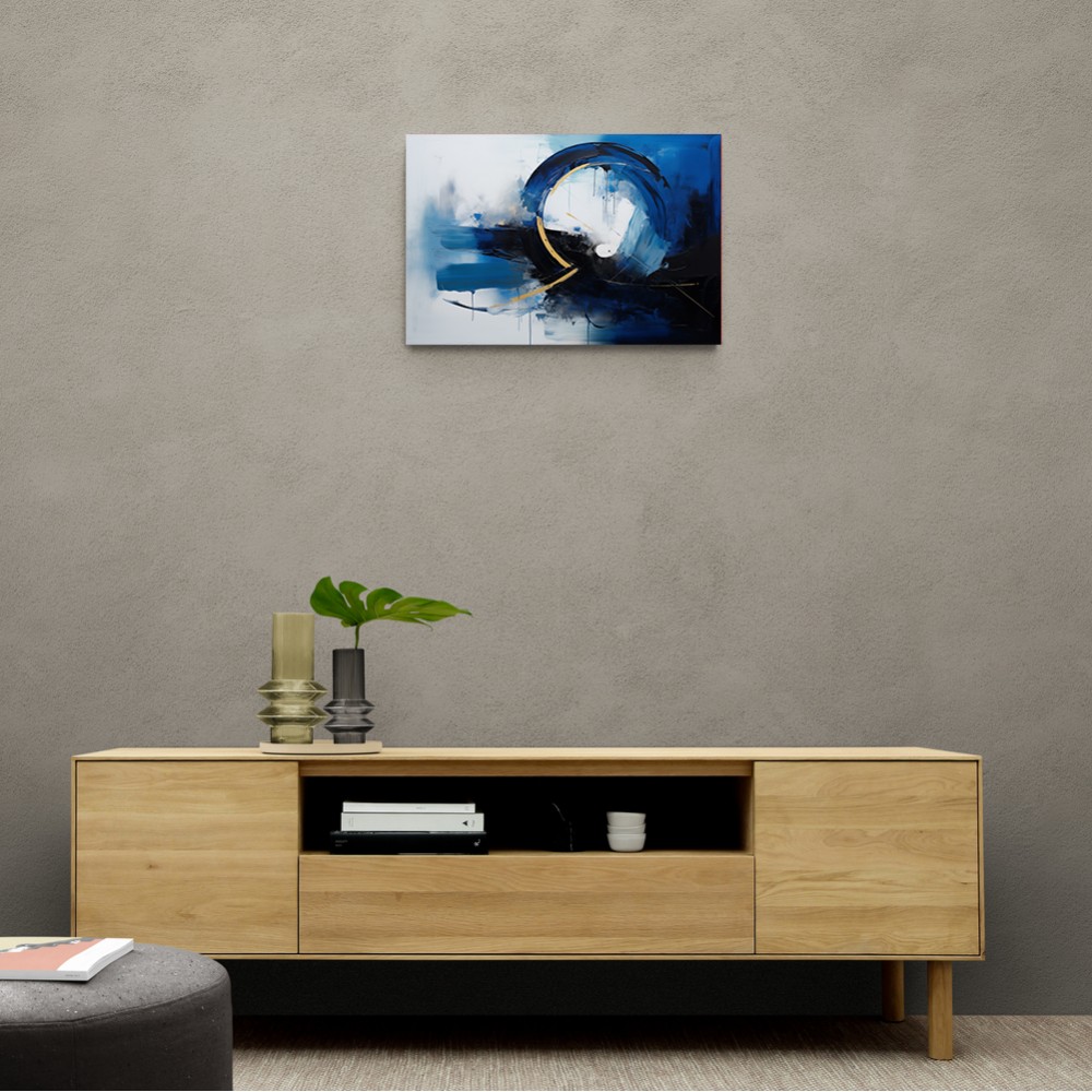 Blue Circle 10 Abstract Wall Art