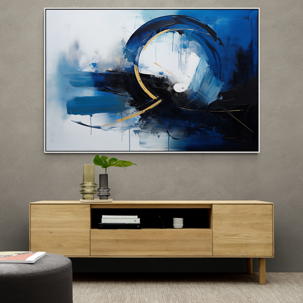 Blue Circle 10 Abstract Wall Art