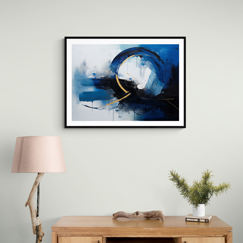 Blue Circle 10 Abstract Wall Art