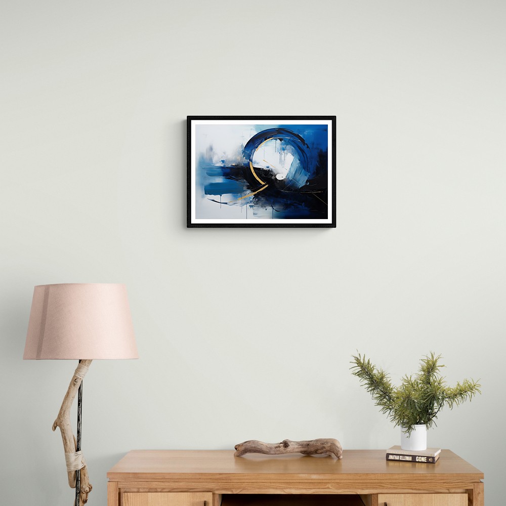 Blue Circle 10 Abstract Wall Art