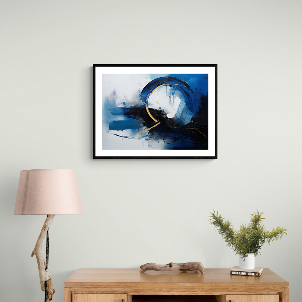 Blue Circle 10 Abstract Wall Art