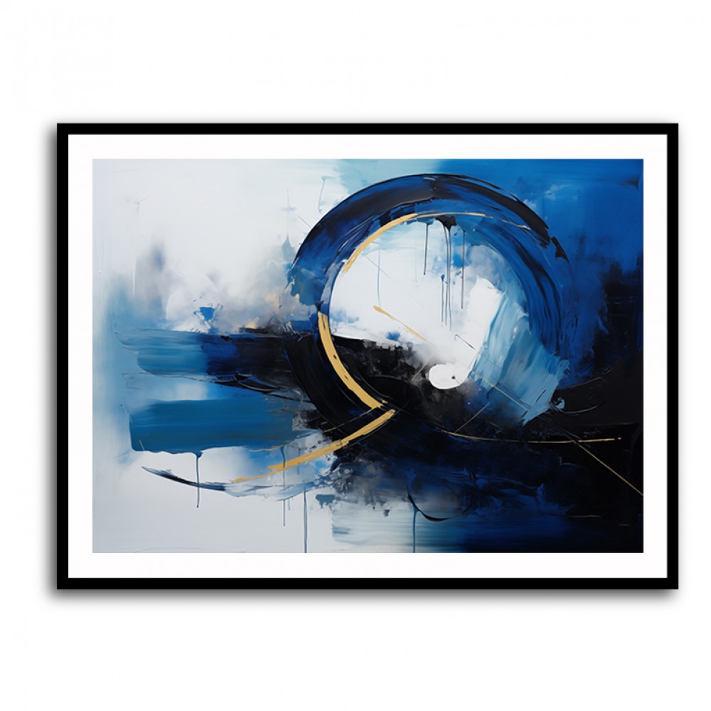 Blue Circle 10 Abstract Wall Art