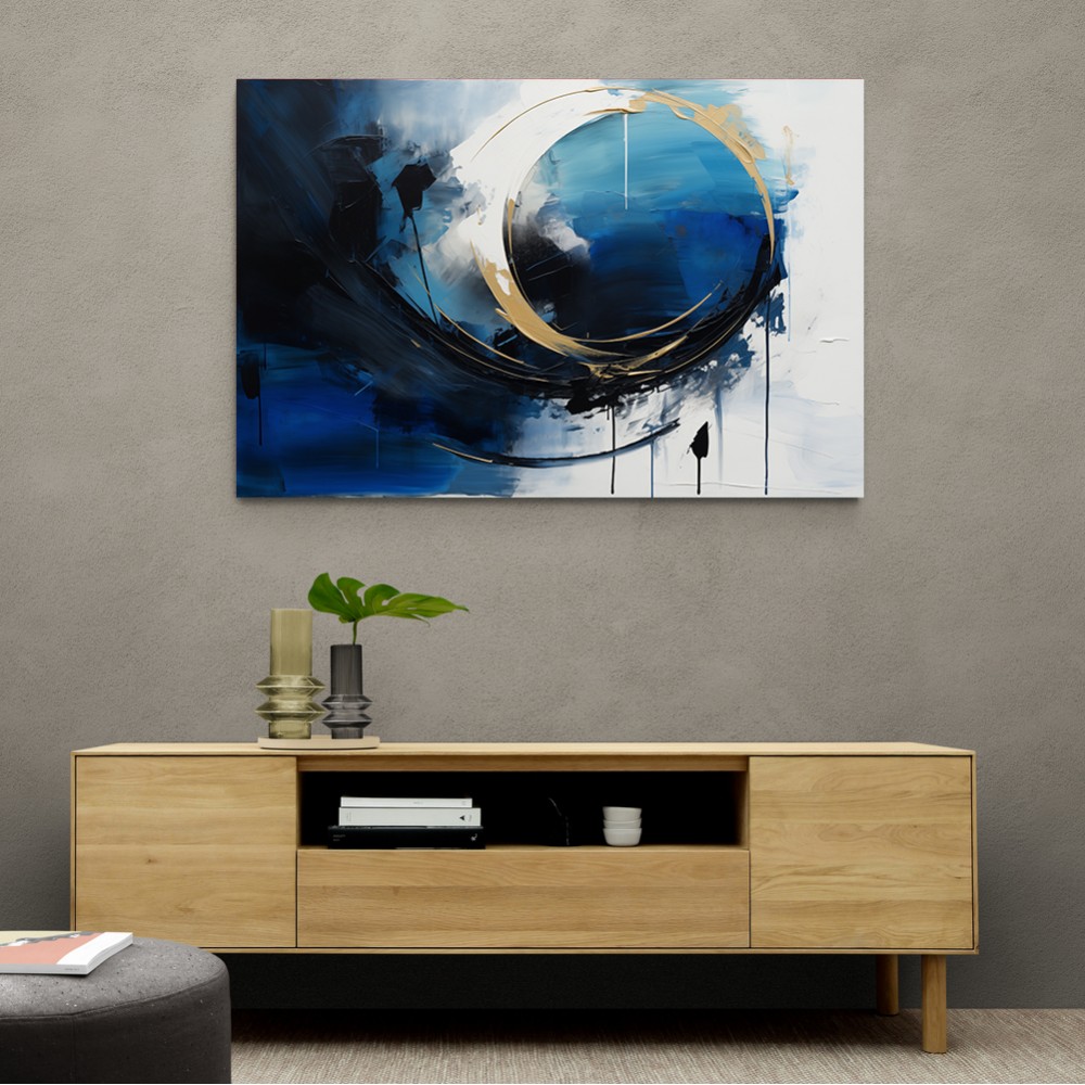 Blue Circle 11 Abstract Wall Art