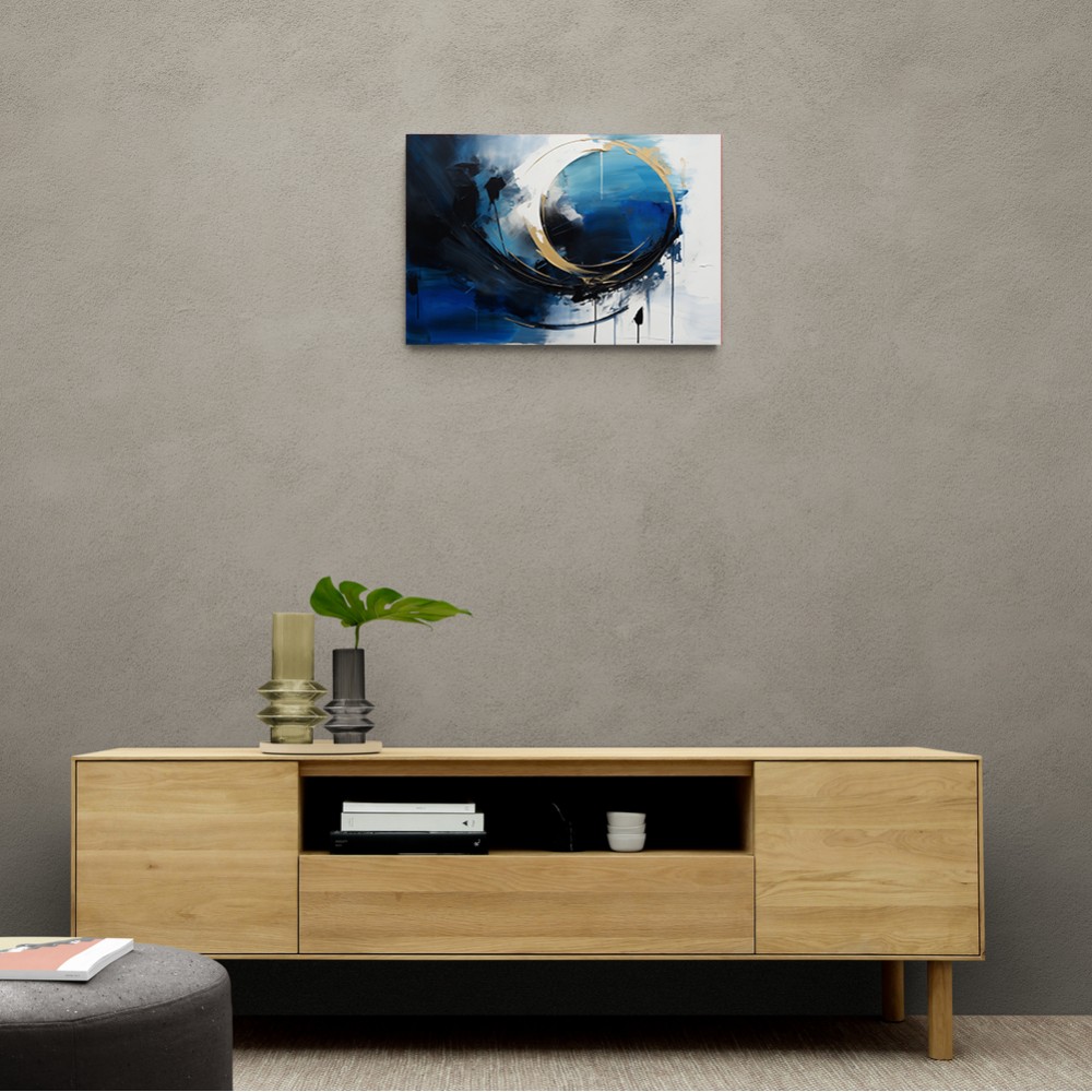 Blue Circle 11 Abstract Wall Art