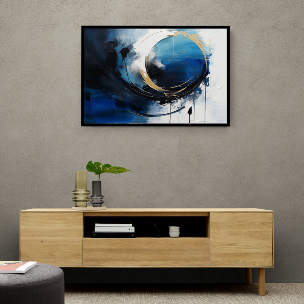 Blue Circle 11 Abstract Wall Art