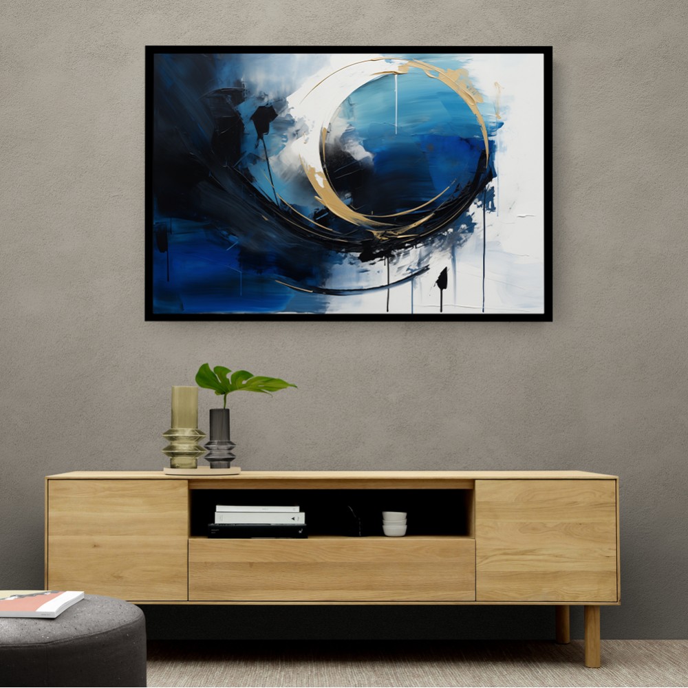 Blue Circle 11 Abstract Wall Art