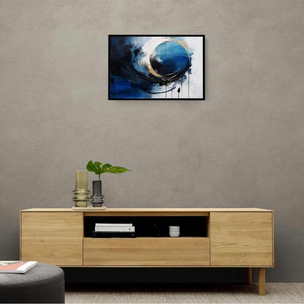 Blue Circle 11 Abstract Wall Art