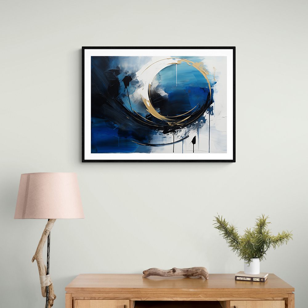 Blue Circle 11 Abstract Wall Art