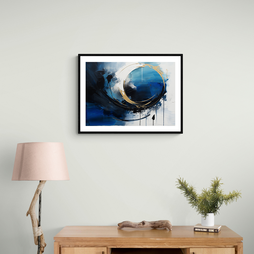 Blue Circle 11 Abstract Wall Art