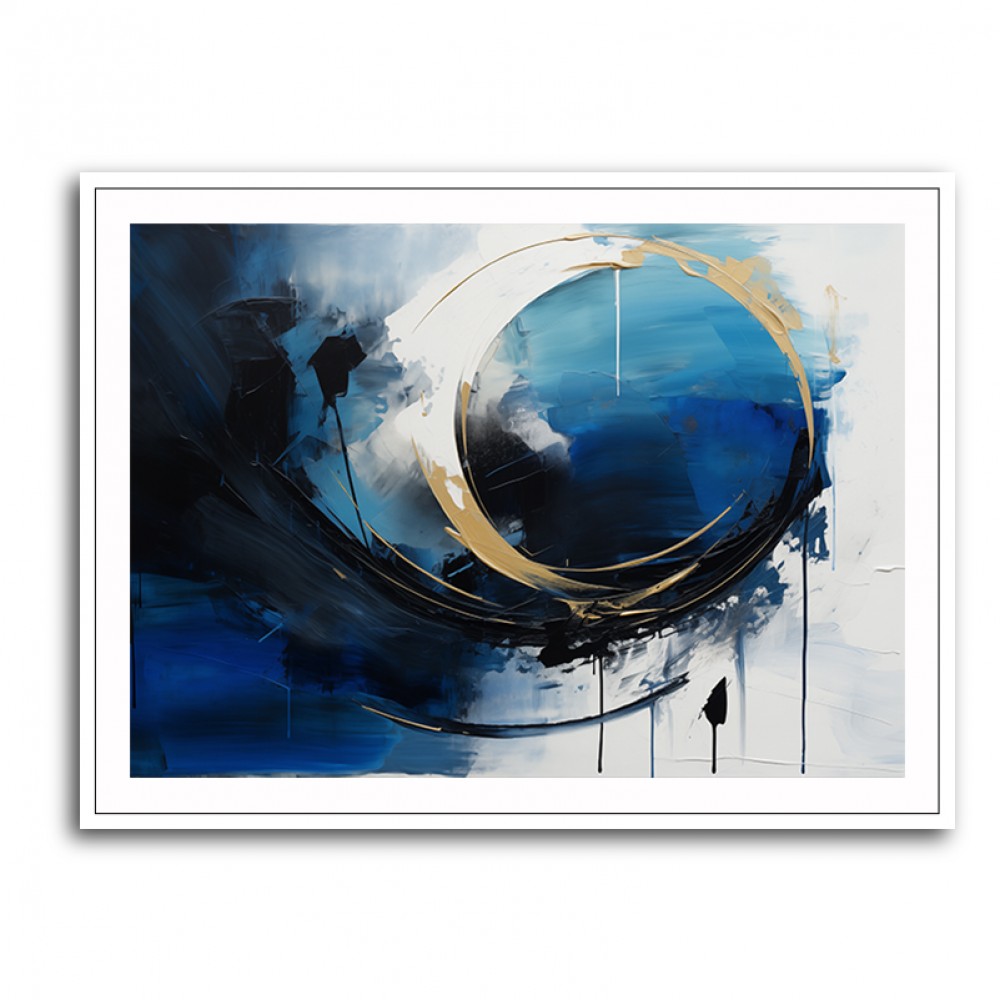 Blue Circle 11 Abstract Wall Art