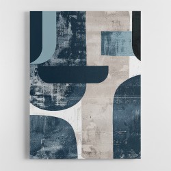 Minimalist Boho Shapes Dusty Blue 1