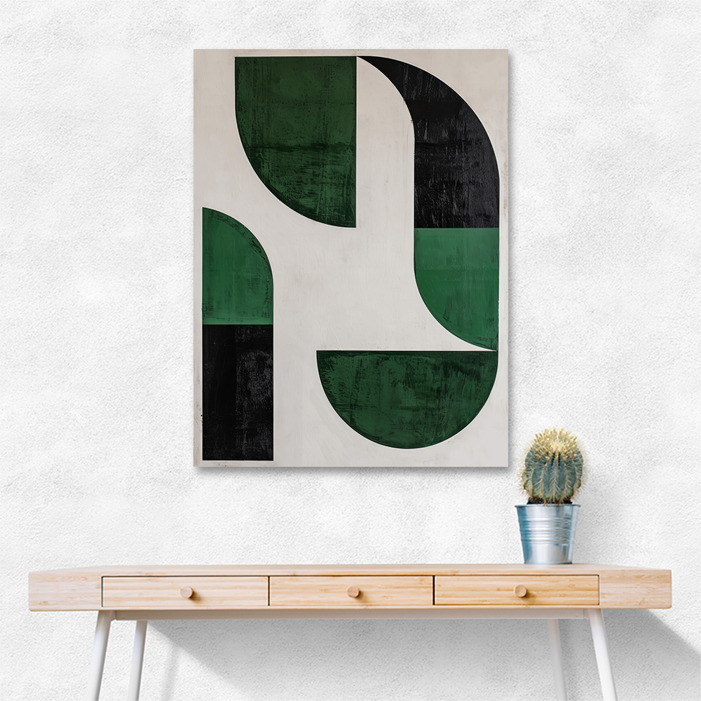 Minimalist Green Vintage Geometric Shapes 8