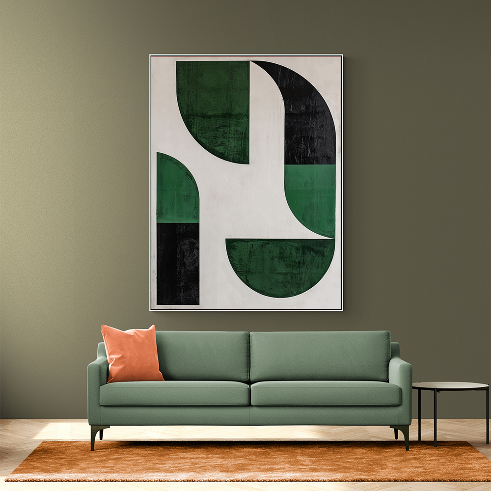 Minimalist Green Vintage Geometric Shapes 8