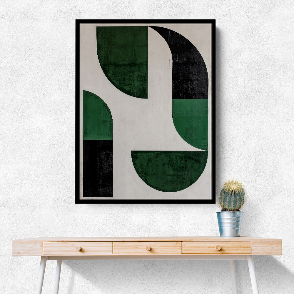 Minimalist Green Vintage Geometric Shapes 8