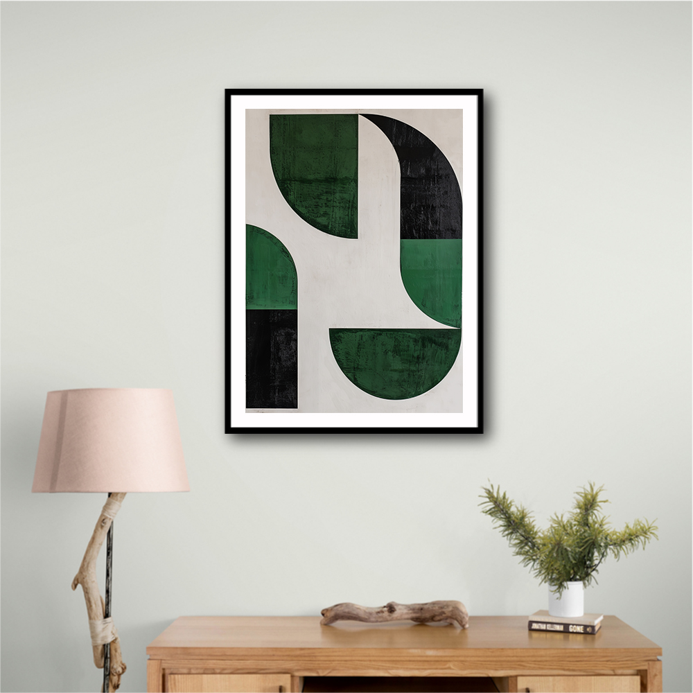 Minimalist Green Vintage Geometric Shapes 8