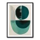 Midcentury Teal Geometric Shapes 1