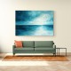 Abstract Blue Seascape Wall Art