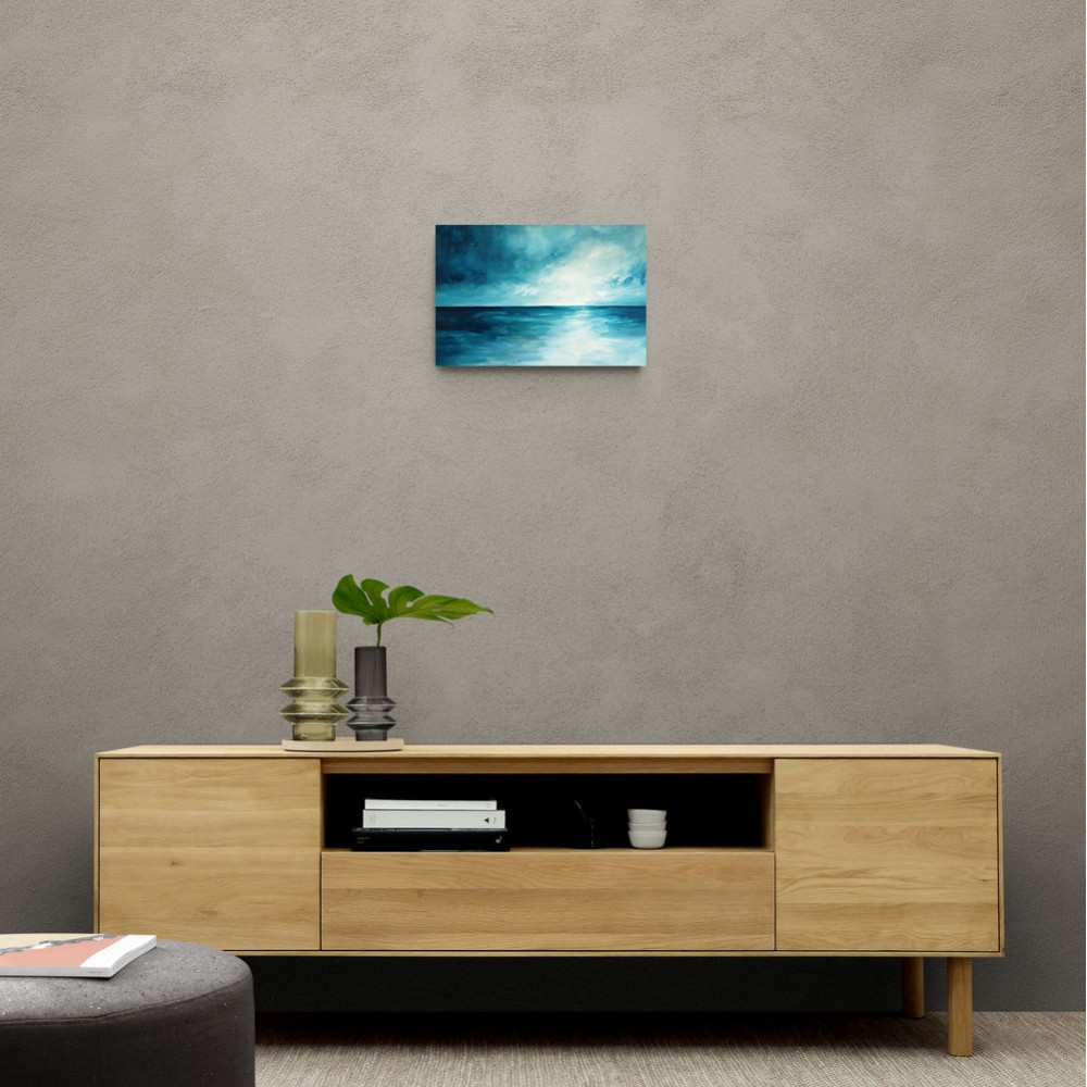 Abstract Blue Seascape Wall Art