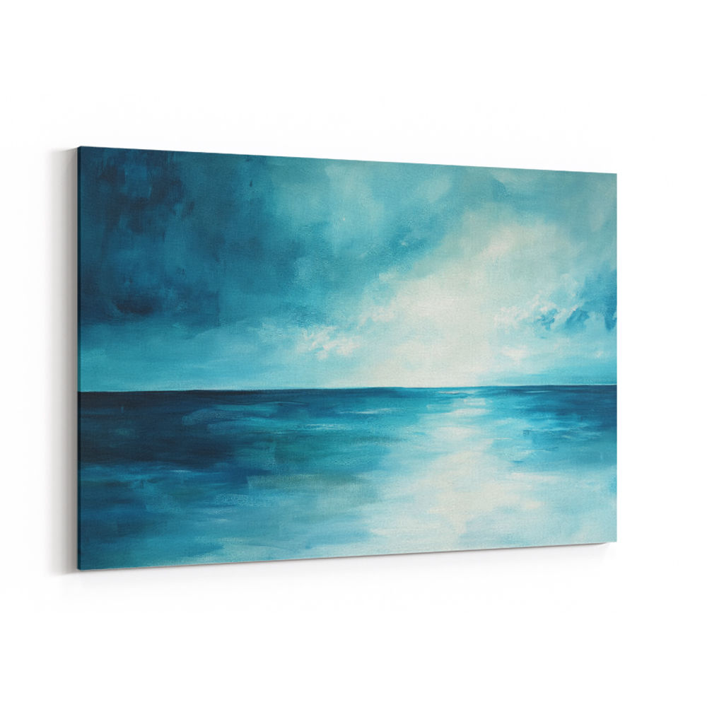 Abstract Blue Seascape Wall Art