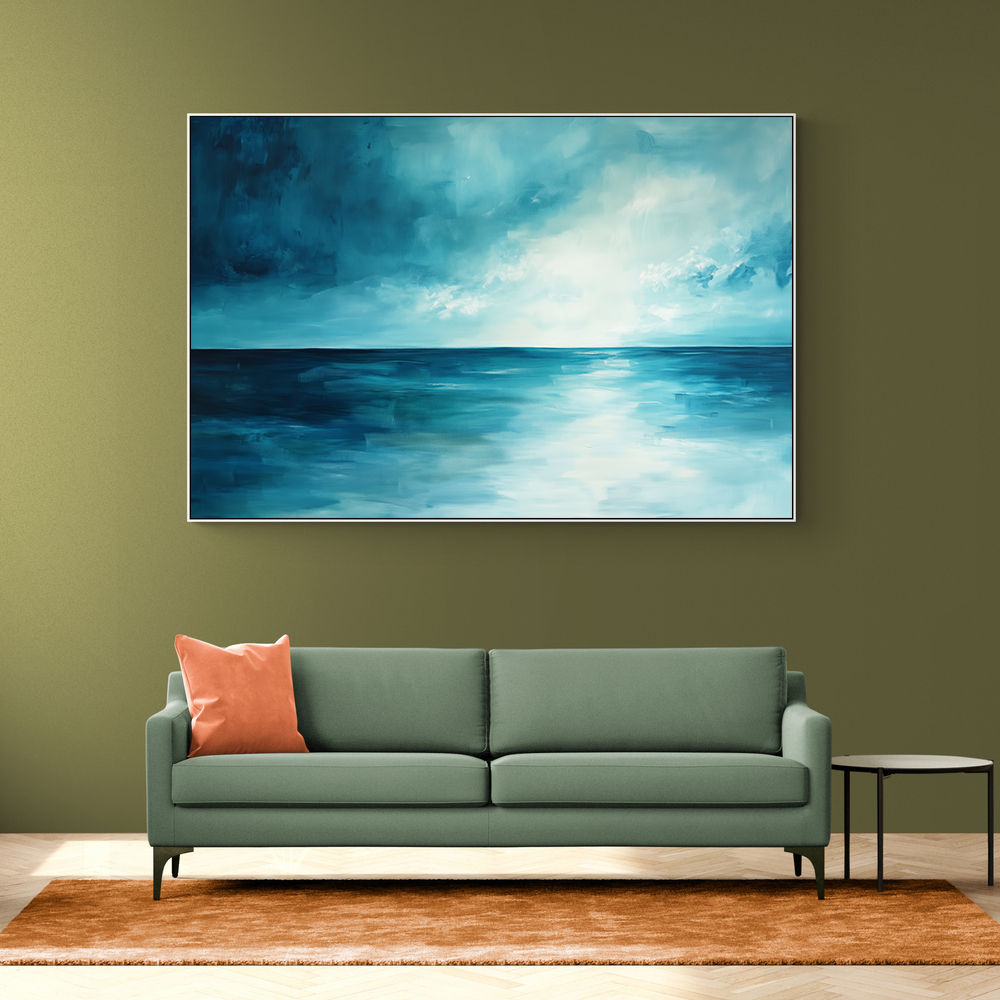 Abstract Blue Seascape Wall Art