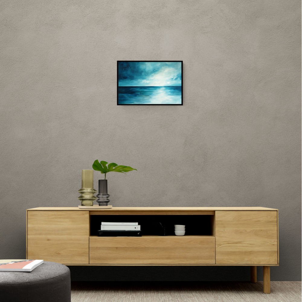 Abstract Blue Seascape Wall Art