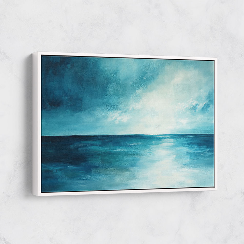 Abstract Blue Seascape Wall Art