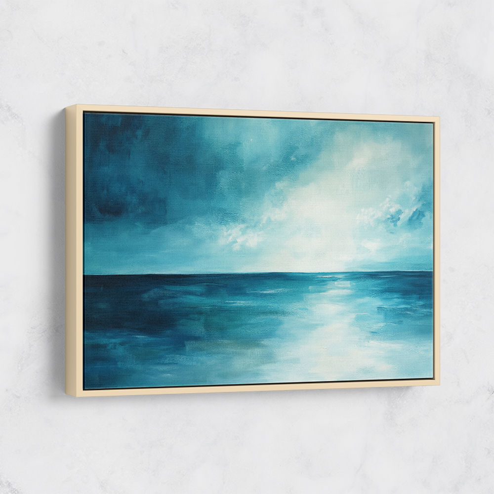 Abstract Blue Seascape Wall Art