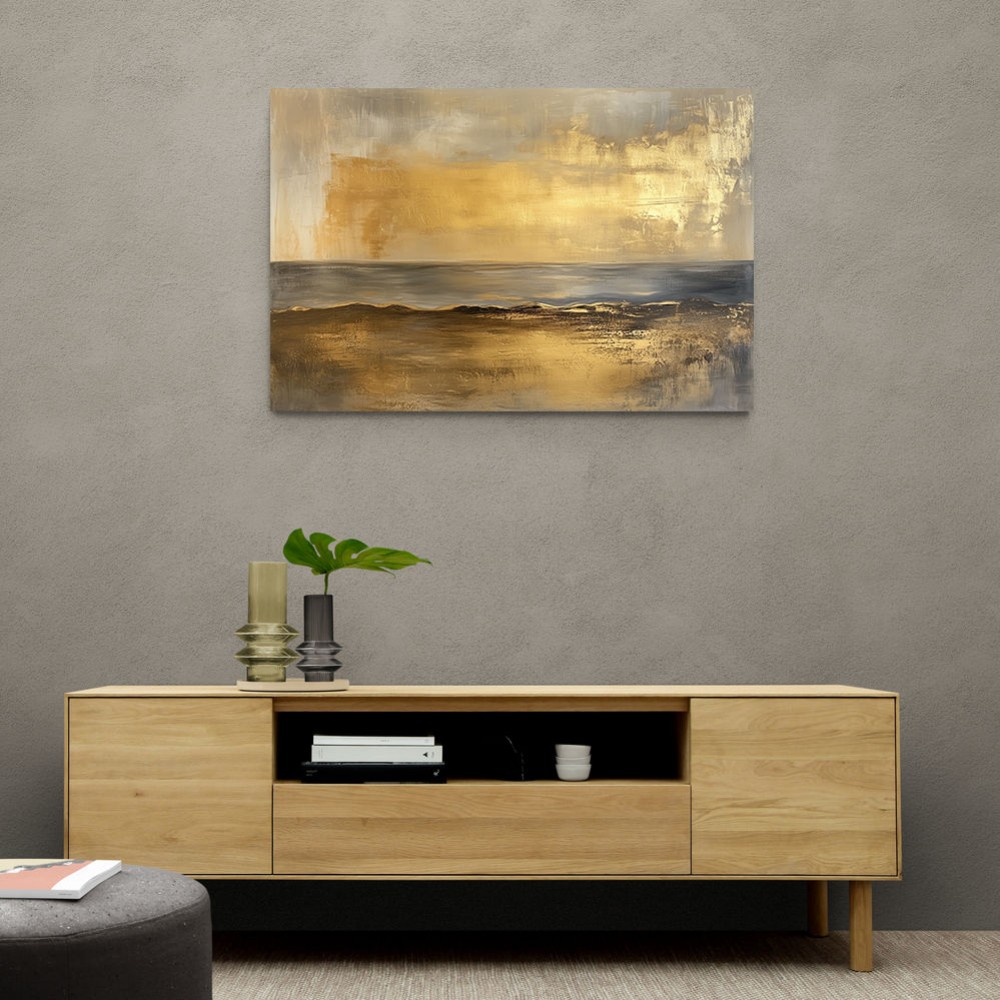 Seascape Gold Abstract 3 Wall Art