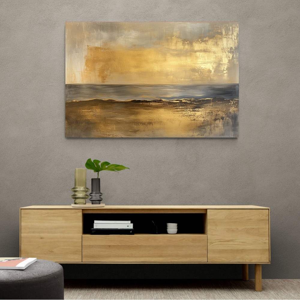 Seascape Gold Abstract 3 Wall Art