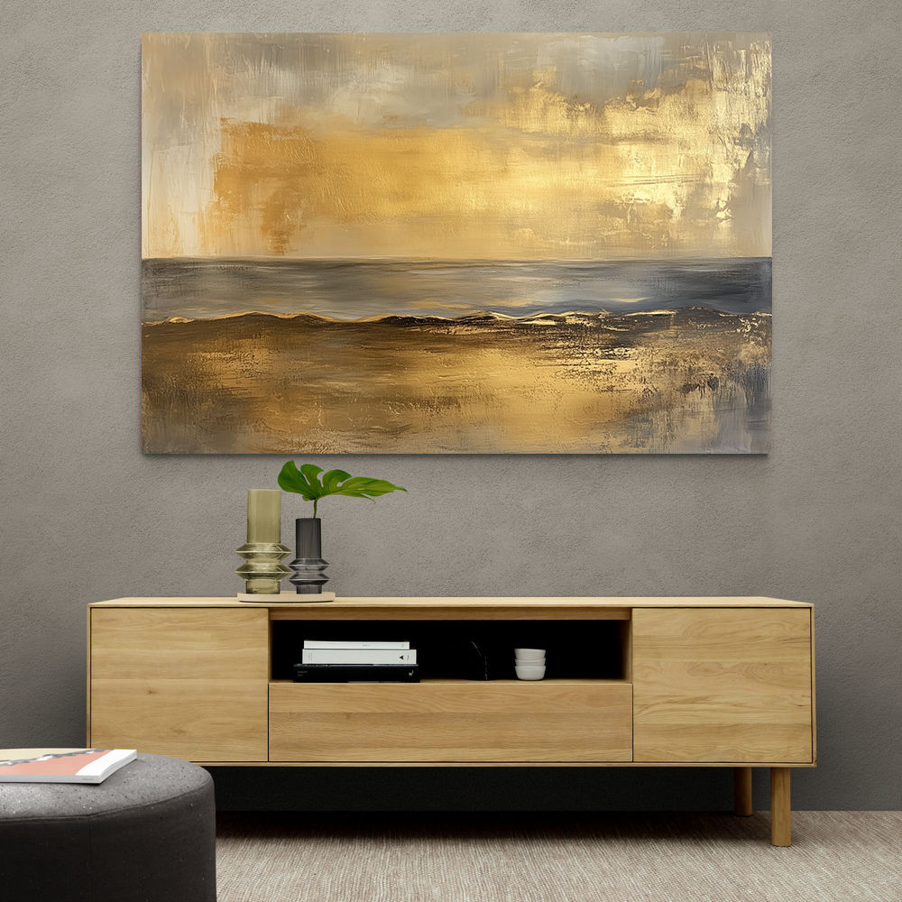 Seascape Gold Abstract 3 Wall Art