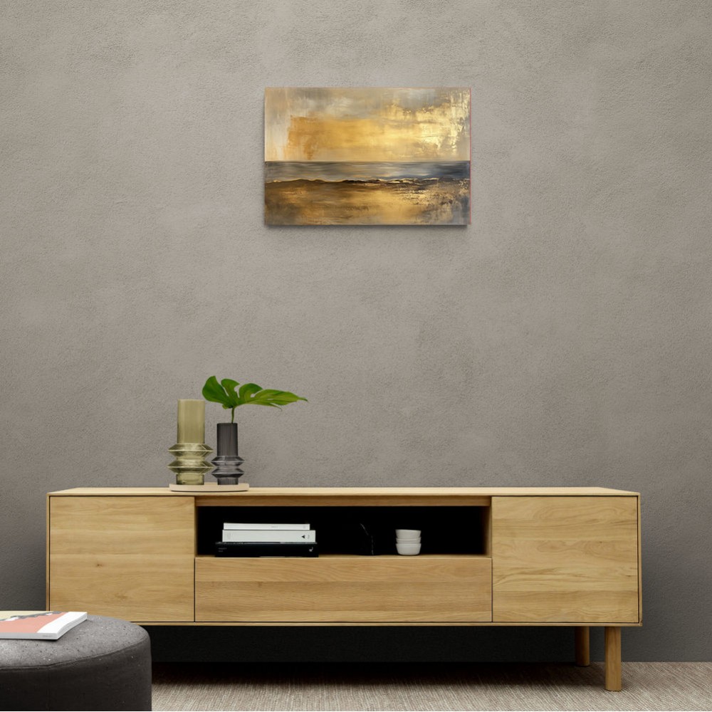 Seascape Gold Abstract 3 Wall Art