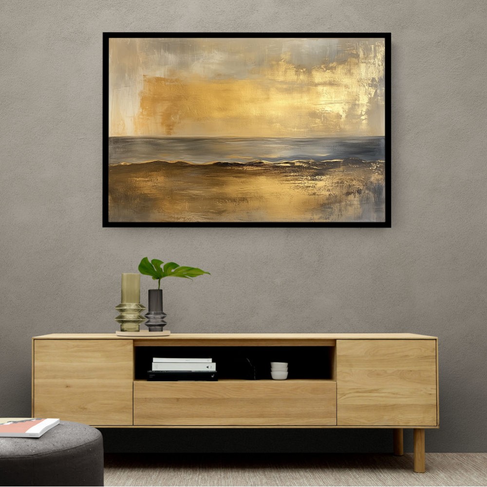 Seascape Gold Abstract 3 Wall Art