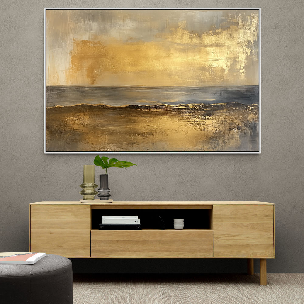 Seascape Gold Abstract 3 Wall Art