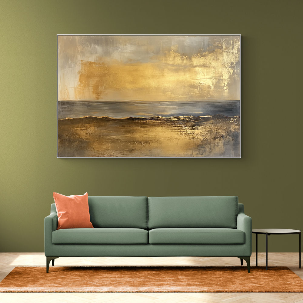 Seascape Gold Abstract 3 Wall Art