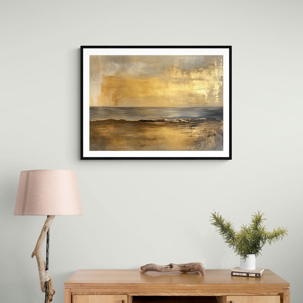 Seascape Gold Abstract 3 Wall Art