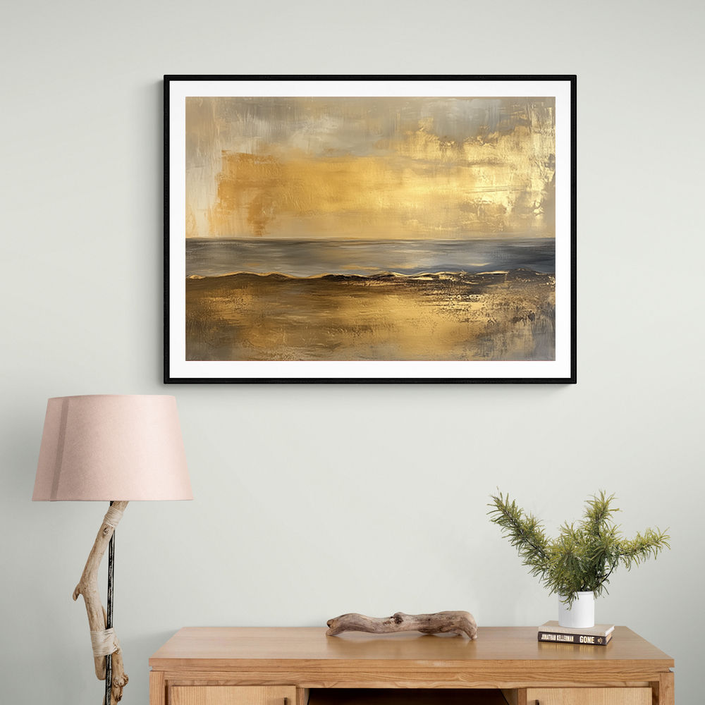 Seascape Gold Abstract 3 Wall Art