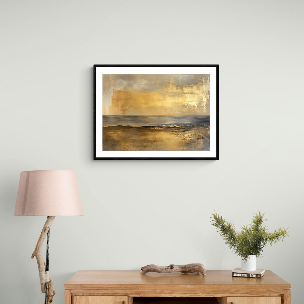 Seascape Gold Abstract 3 Wall Art