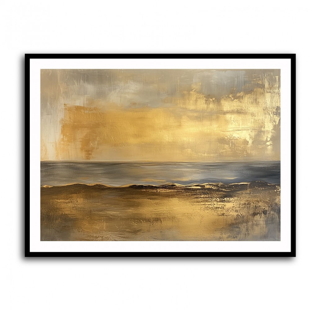 Seascape Gold Abstract 3 Wall Art