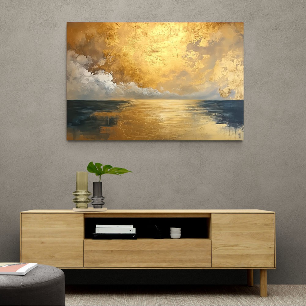 Seascape Gold Abstract 4 Wall Art