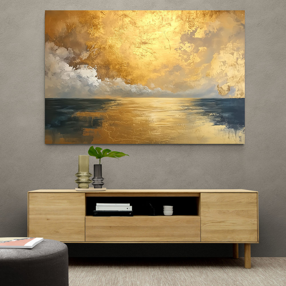 Seascape Gold Abstract 4 Wall Art