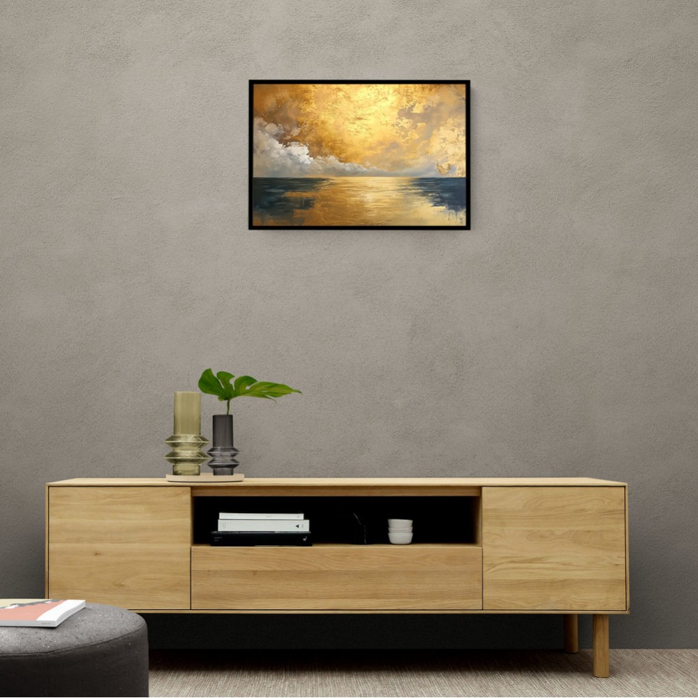 Seascape Gold Abstract 4 Wall Art