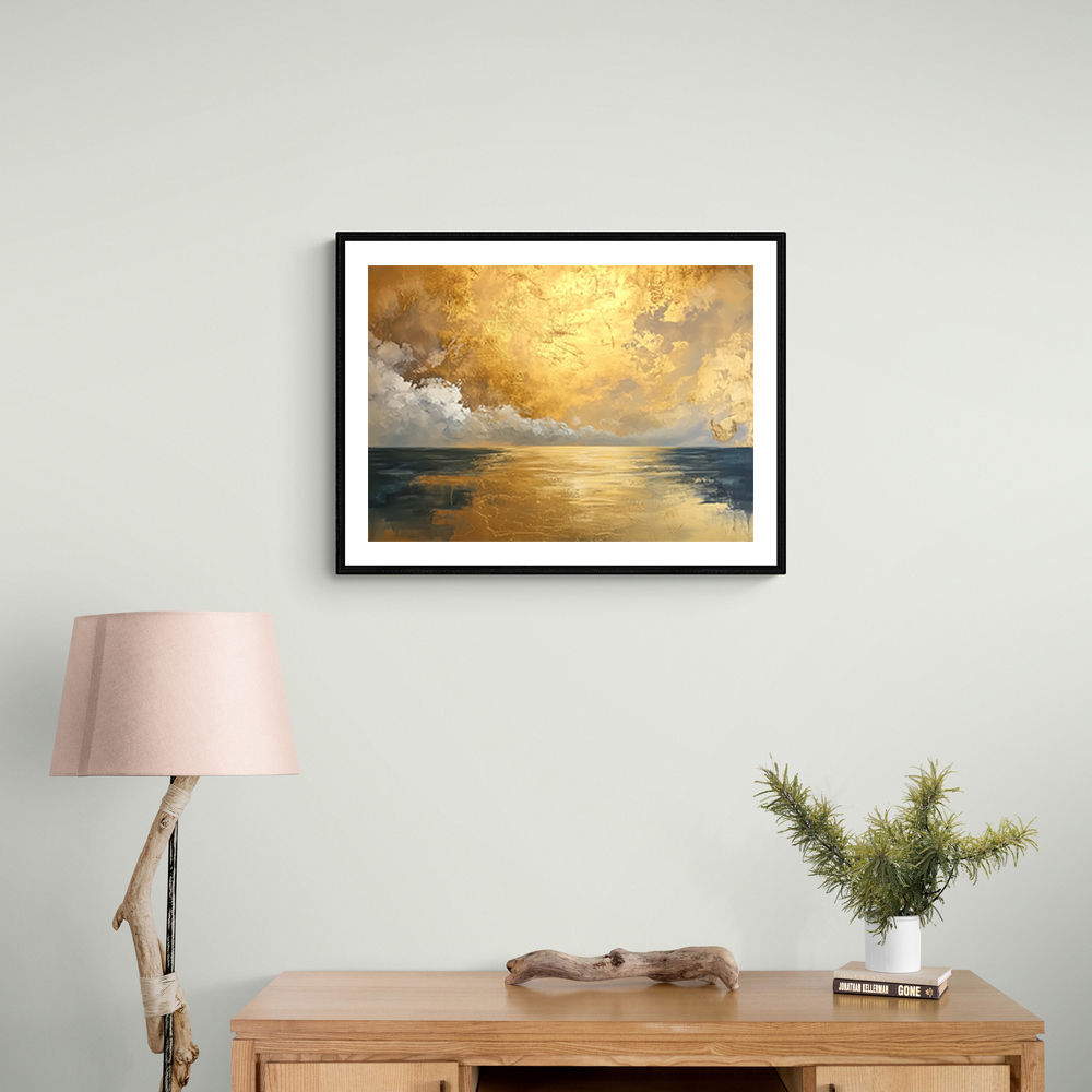 Seascape Gold Abstract 4 Wall Art